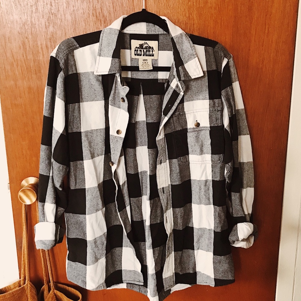 B/W Buffalo Plaid Flannel